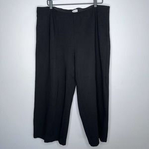 J. By J. Crew Women’s Ponte Knit Wide Leg Cropped Pants Black Size 18